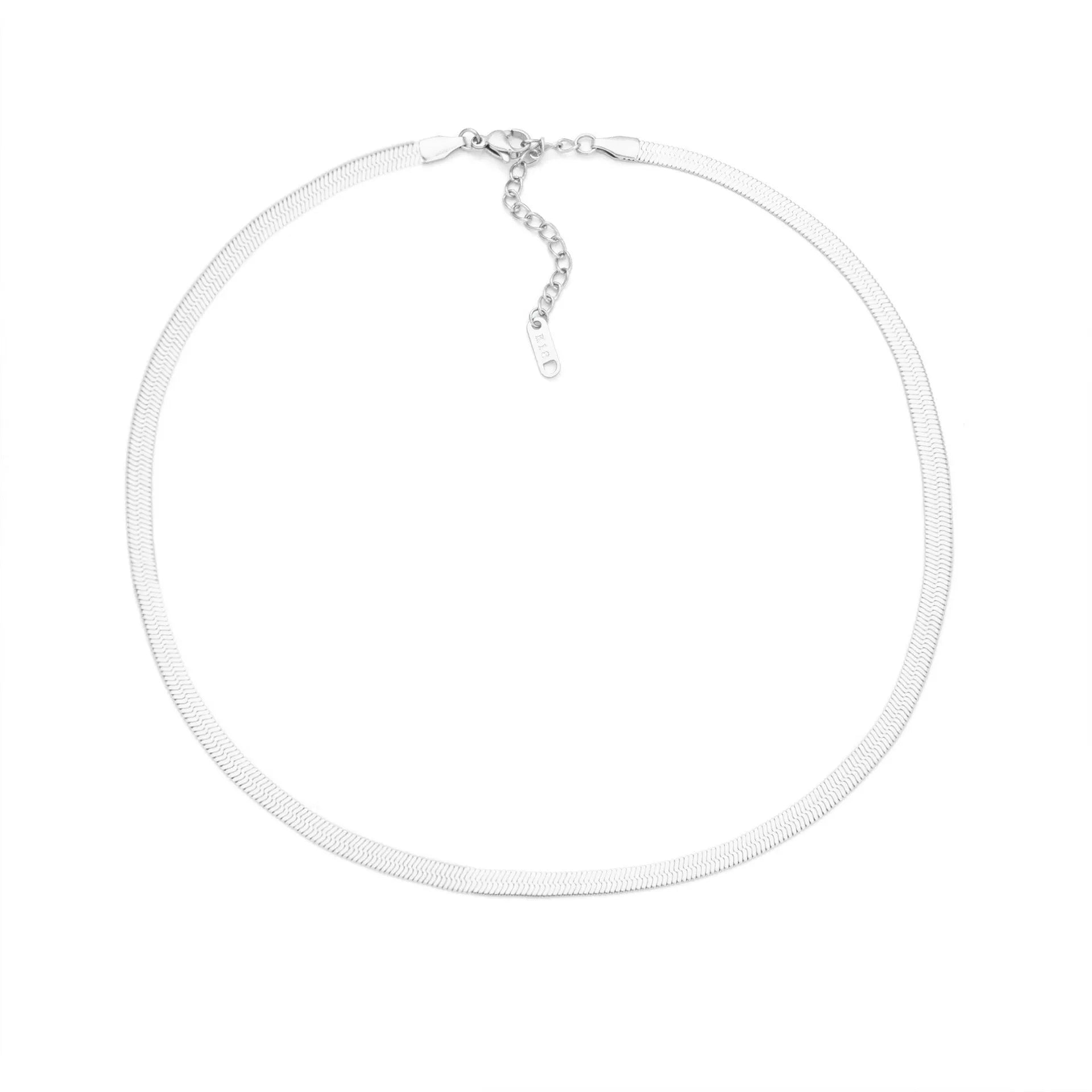 INS Commuter's necklace with 40.5cm titanium steel chain and electroplated gold or silver charms for personalisation
