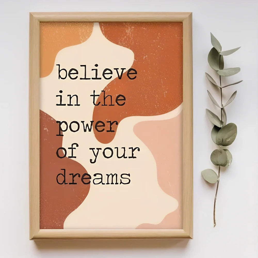 Boho Dreamers canvas wall art showing oil painting on canvas with modern decorative style