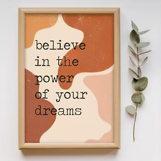 Boho Dreamers canvas wall art showing oil painting on canvas with modern decorative style