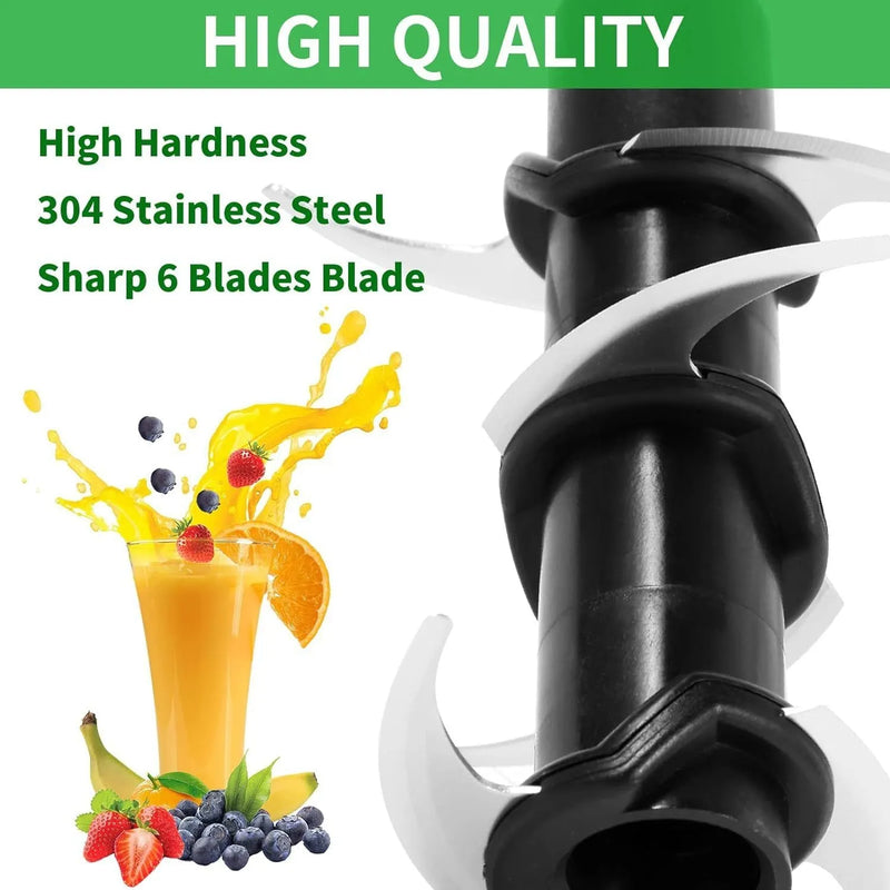 Stainless steel replacement six-stack blade set juicer knife seat accessories with 304-grade construction measuring 10 x 21 cm in a modern simplicity style providing a durable and corrosion-resistant alternative for compatible juicer models