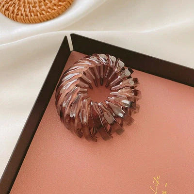 Velvet Bird's Nest Hair Ring Hairpin in various colors for stylish high ponytails