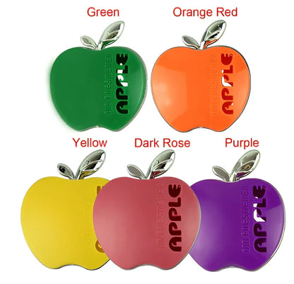 Apple-shaped car vent perfume in six colours with solid fragrance balm and clip installation