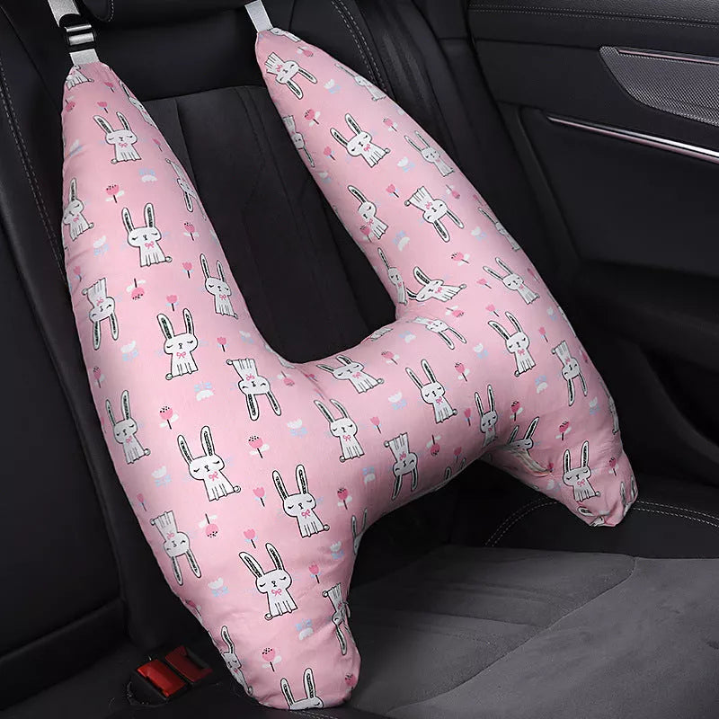 Universal car shoulder pad pillow for back row comfort, pure cotton fabric with PP cotton filling