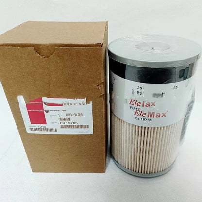 FS19764 diesel fuel filter for generator sets with 10-micron filtration accuracy and 10mm fittings