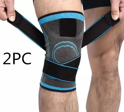 Nylon knitted knee pad for sports and fitness in various colors and sizes