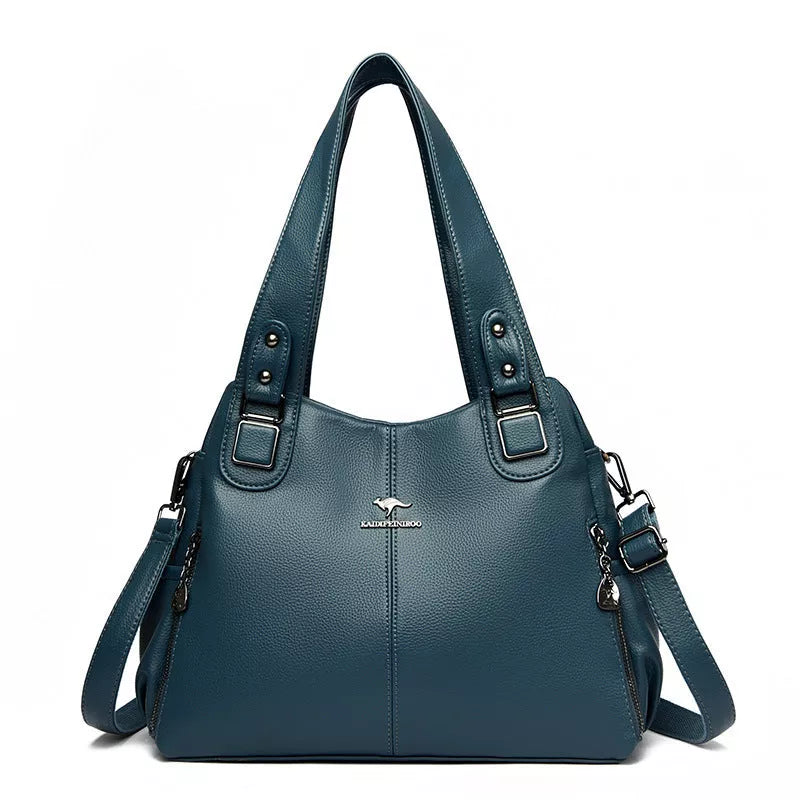 Women's vintage PU crossbody bag in various colors with large capacity and stylish design