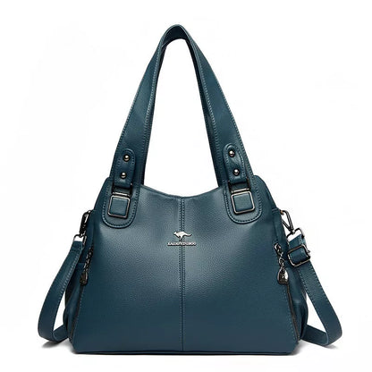 Women's vintage PU crossbody bag in various colors with large capacity and stylish design
