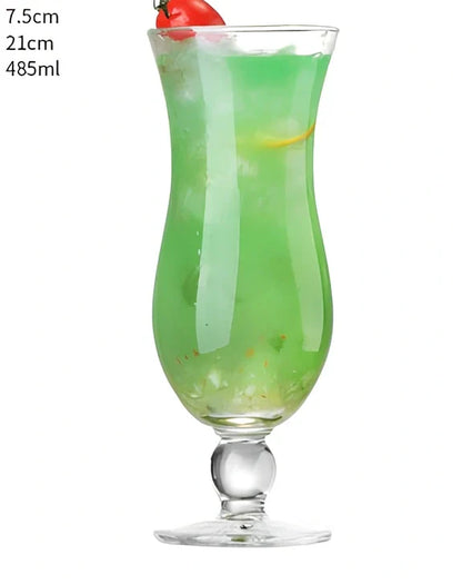 Creative transparent lead-free glass cup with seamless flat base for cocktails, 210ml capacity