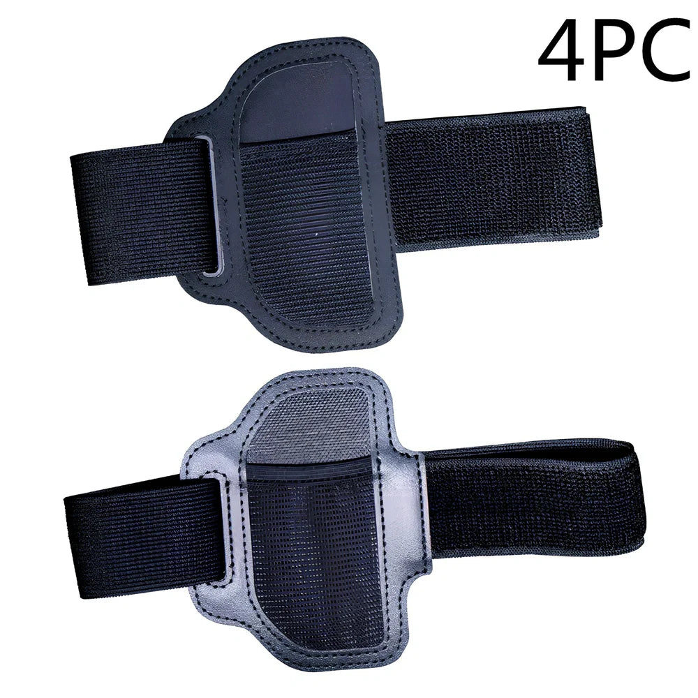 Fitness ring leggings with large fixed accessories and PU material construction