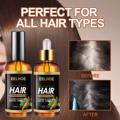 EELHOE Herb Hair Essential Oil bottle for hair strengthening and reducing loss