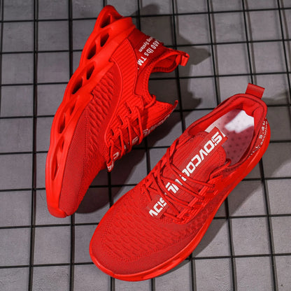 Women's FlyKnit casual trainers with mesh upper in various solid colours