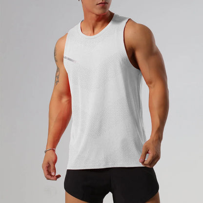 Men's solid colour quick-drying outdoor sports top in chemical fibre blend fabric