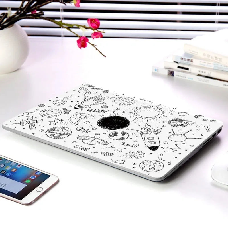 Cartoon Space Series hard plastic laptop case for Apple MacBook Air Pro Retina, nine picture options