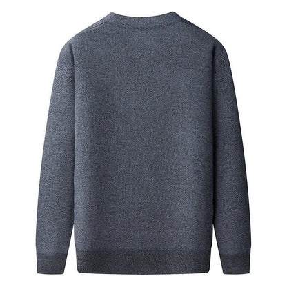 A plus size men's grey cardigan with batwing sleeves and a fleece lining, shown on a hanger.