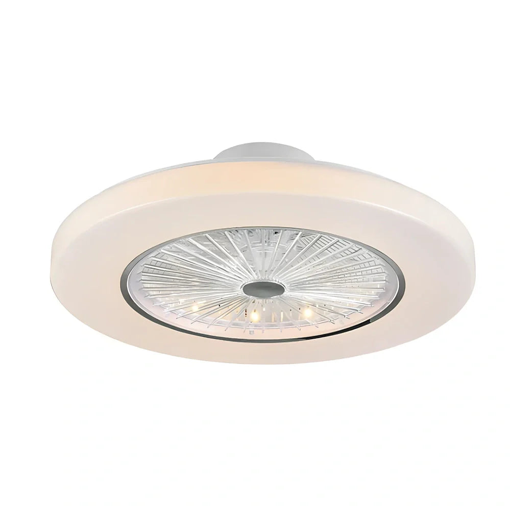 58cm ceiling fan with LED light and metal blades, remote control operation