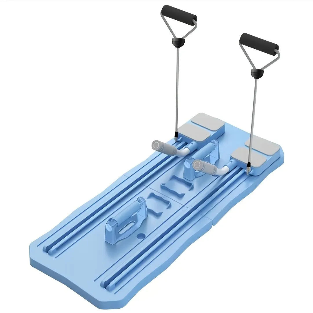Pink and blue ABS fitness board for home core exercises