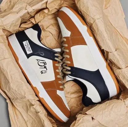 Lace-up sneakers in Rainbow colour with wear-resistant soles, simple design, and plain style