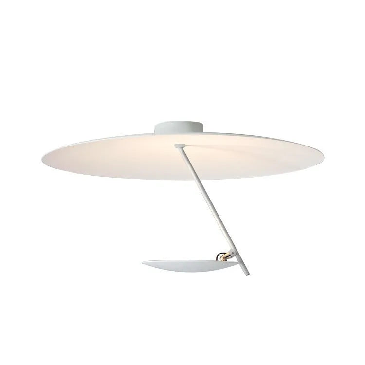 50cm iron ceiling lamp with LED warm light in white or white gold finish for room illumination