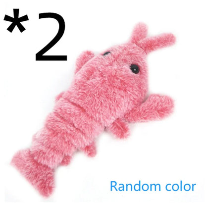 Vibrant Leaping Lobster USB-Powered Pet Toy with Swinging Tail and Automatic Movement