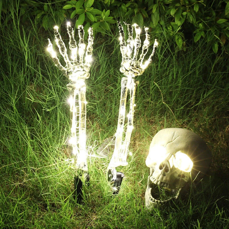 LED light-up skeleton arm hand for Halloween decorations in various colors