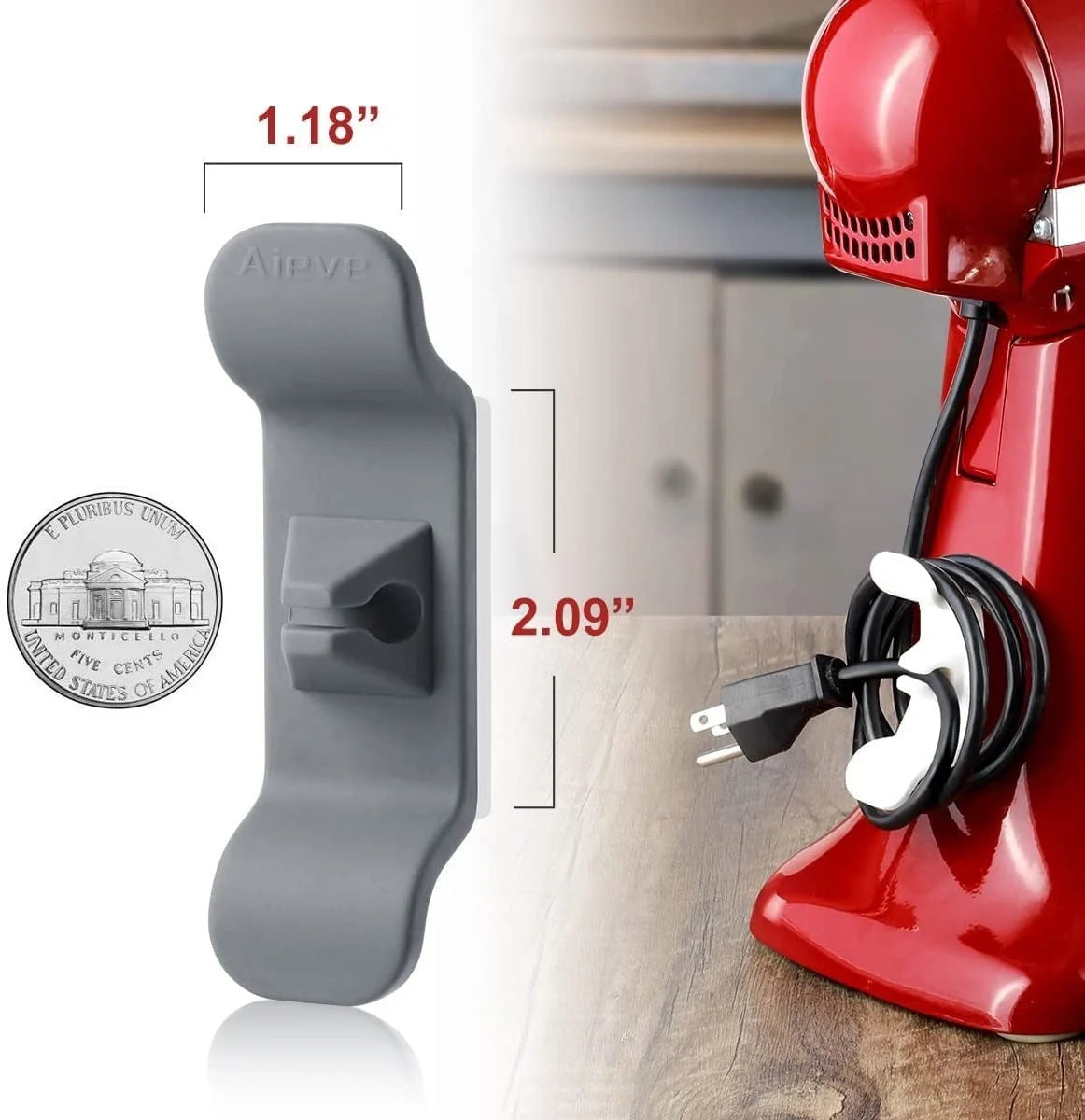 Square Winder Kitchen Organizer with adhesive fixing belt