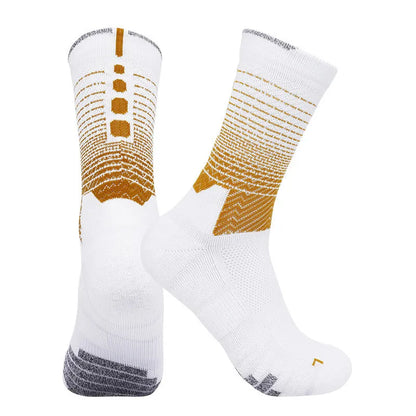 Professional cycling running socks in gradient colours with quick-drying polyester construction