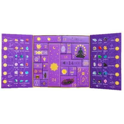 Paper Halloween countdown gift box with crystal-style design measuring 33.5cm wide