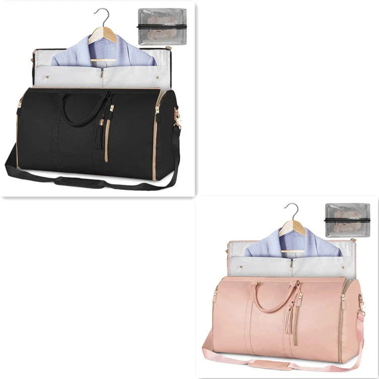 Spacious Travel Duffel Bag - Versatile Women's Handbag with Folding Suit Compartment in Multiple Color Options