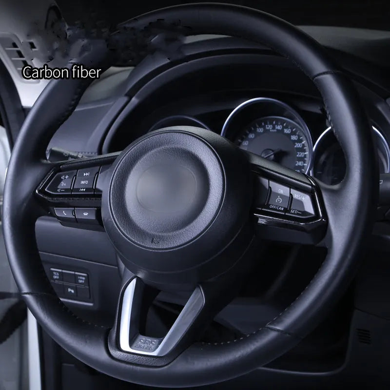 Aluminium alloy steering wheel decorative stickers in brushed red, silver, and blue transparent button designs