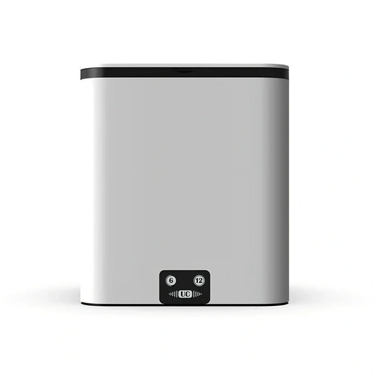 Green and white ultrasonic washing machine measuring 19x19x20cm with 4500ml tank capacity