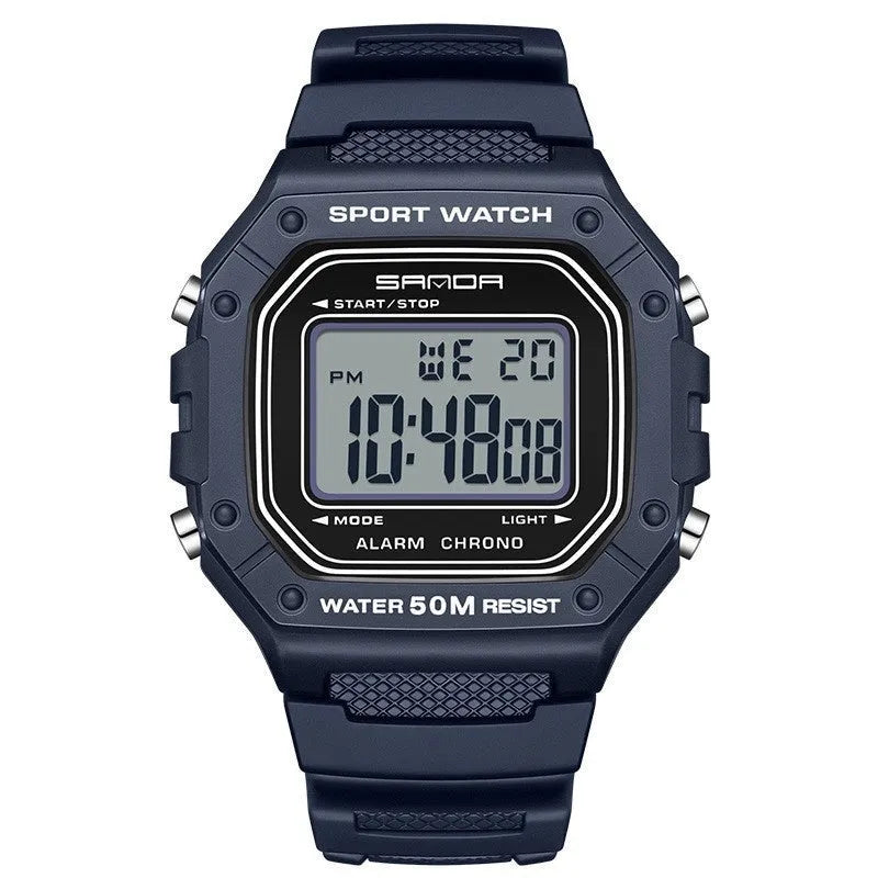 Youth electronic swimming waterproof watch with alarm clock in multiple colour options