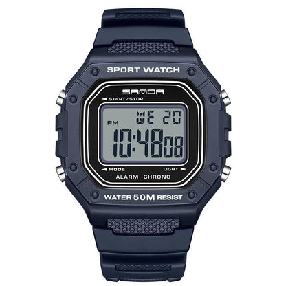 Youth electronic swimming waterproof watch with alarm clock in multiple colour options