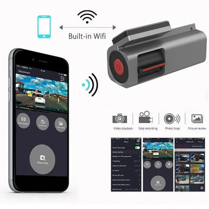 A380 hidden wireless driving recorder for 4K front video recording.