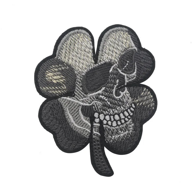 Outdoor embroidered fabric badge with Velcro backing showing detailed embroidery design