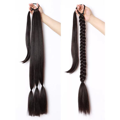 Winding hair extension wig ponytail for women in high-temperature fiber