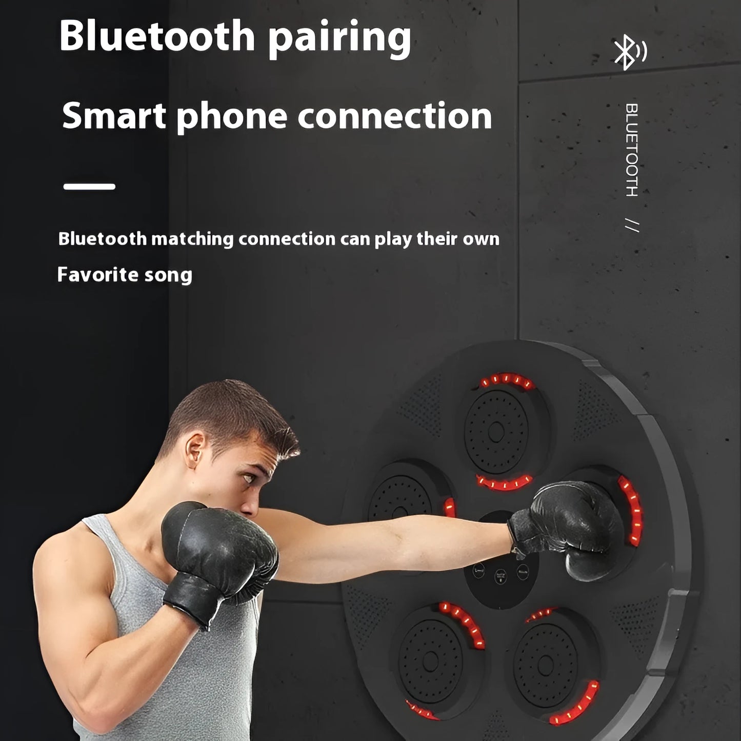Wall-mounted smart boxing trainer with ABS construction and decompression fight sandbag design