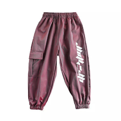 Children's hip-hop performance wear in 100% cotton, available in multiple colors and sizes