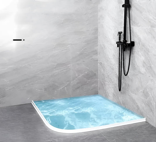Flexible silicone bathroom waterproof strip in black, grey or white for shower room dry-wet separation