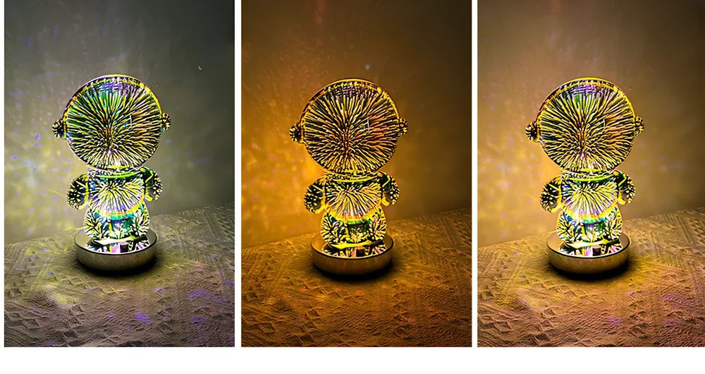 3D stereo astronaut atmosphere light with colourful lighting and touch control, 13cm wide