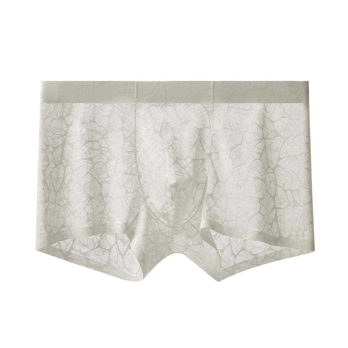 Men's leopard print jacquard underwear in middle waist style, shown in multiple colour options.