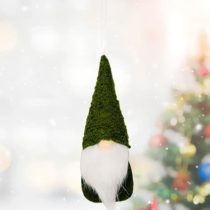 Christmas knitted small pendant decoration in red with 8cm diameter non-woven fabric construction