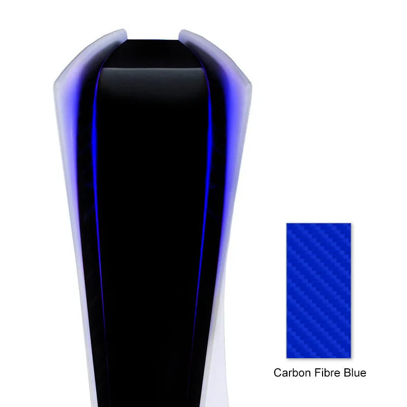 PS5 console light bar film sticker in carbon fibre design with colour options