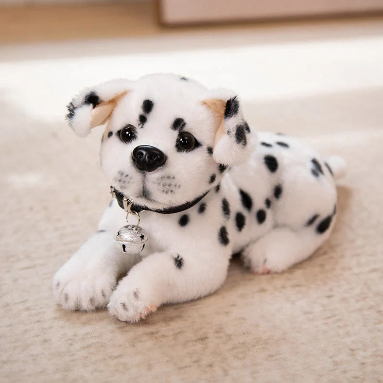 Simulation Husky plush toy in sitting posture measuring 25cm height