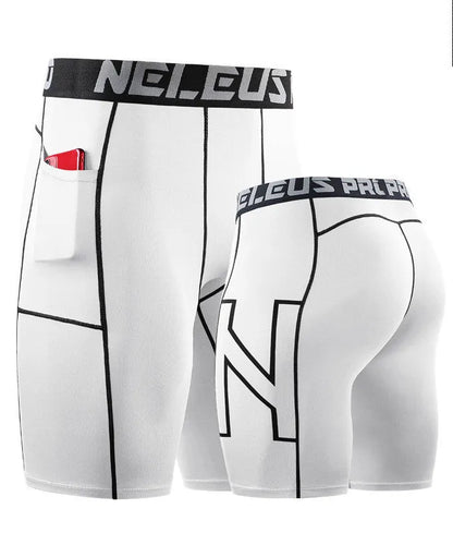 Men's black milk silk polyester tight sports shorts for running and fitness activities