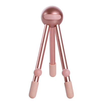 Aluminium alloy desktop phone and tablet stand with 120-degree adjustable angle, alien shape, green and pink options.