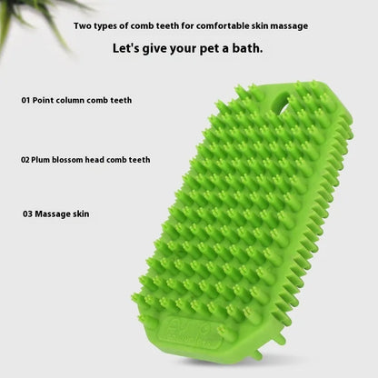 Pet bath massage comb for dogs, TPR, 7x2.9x12.1cm, wet and dry hair removal brush
