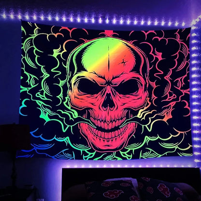 Brushed polyester wall tapestry showing texture detail and rectangular shape with size options from 95cm to 230cm