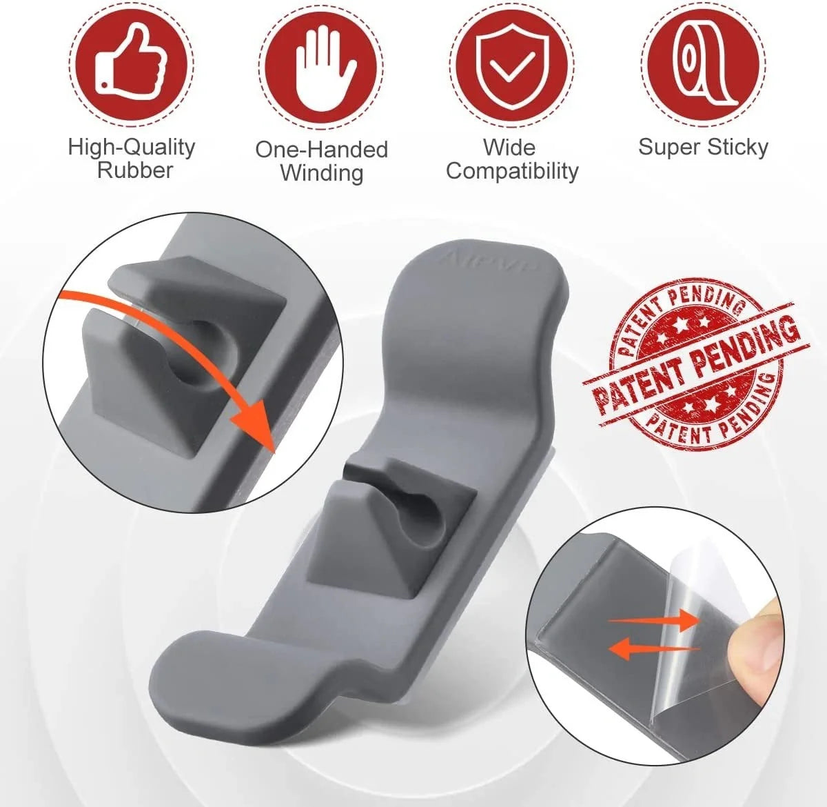Square Winder Kitchen Organizer with adhesive fixing belt