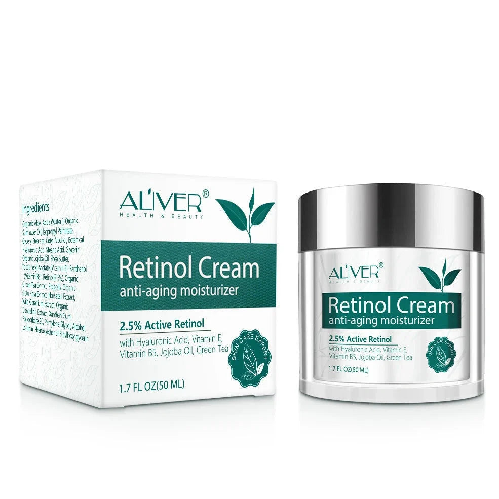 50ml retinol anti-ageing cream with 2.5% retinol and natural botanical ingredients