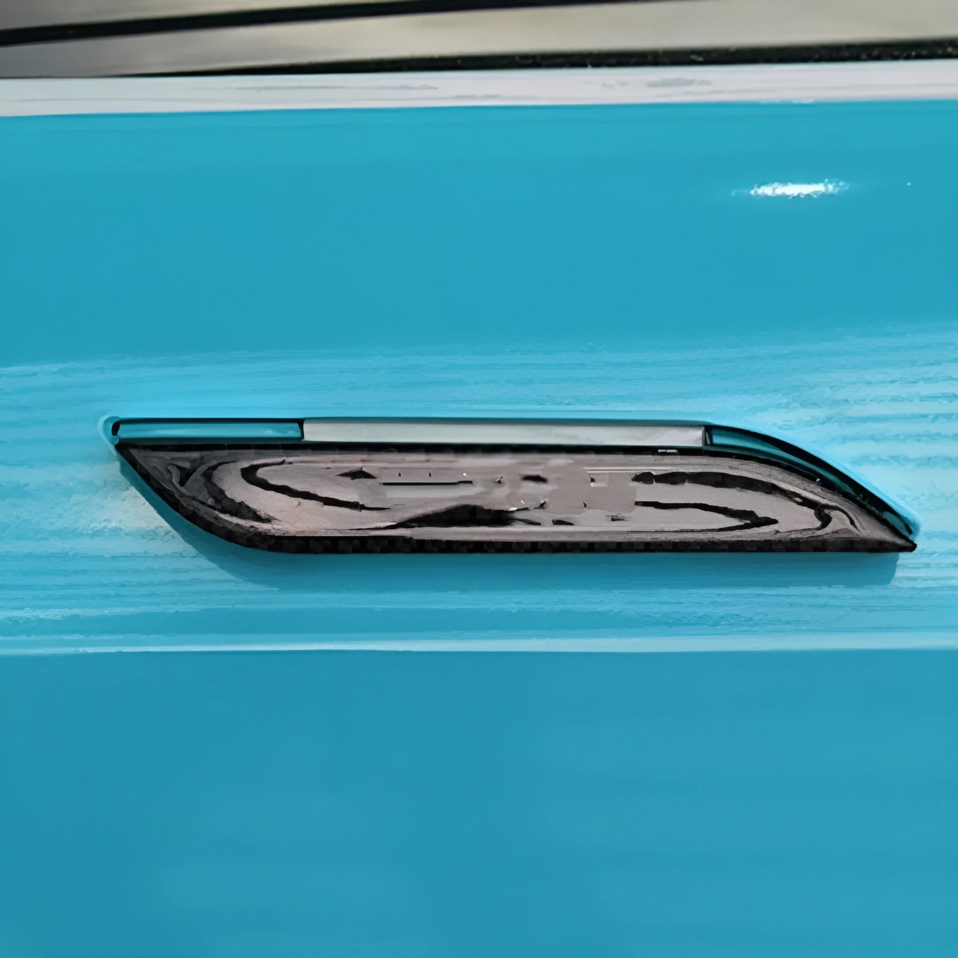 Set of four carbon fibre door handle protective stickers for Tesla Model S with adhesive backing